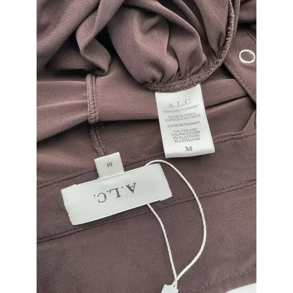 A.L.C. Ruched Brown Larsen Size M Dress